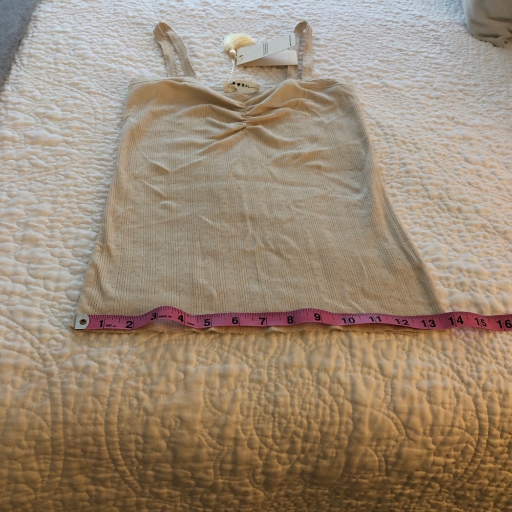 NWT Doen Kami Ivory Pointelle Knit Tank
